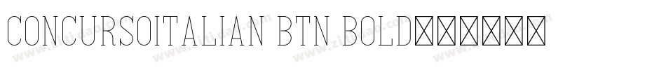 ConcursoItalian BTN Bold字体转换